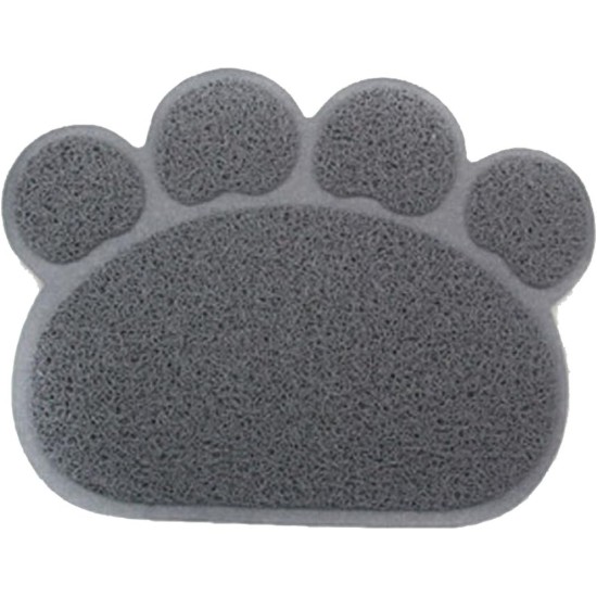 JOYJULY PVC Pet Dog Cat Puppy Kitten Dish Bowl Food Water Placemat Mat Paw Shape (Grey) JOYJULY PVC Pet Dog Cat Puppy Kitten Dish Bowl Food Water Placemat Mat Paw Shape (Grey)