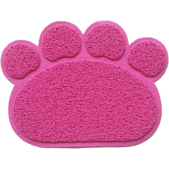 JOYJULY PVC Pet Dog Cat Puppy Kitten Dish Bowl Food Water Placemat Mat Paw Shape (Grey) JOYJULY PVC Pet Dog Cat Puppy Kitten Dish Bowl Food Water Placemat Mat Paw Shape (Grey)