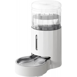 JUNSPOW 4L Cat Drinker with Stainless Steel Bowl, Automatic Feeding Gravity Pet Water Dispenser for Dogs, Large Drinking Bottles Bowls for Cats/Dogs - White JUNSPOW 4L Cat Drinker with Stainless Steel Bowl, Automatic Feeding Gravity Pet Water Dispenser for Dogs, Large Drinking Bottles Bowls for Cats/Dogs - White