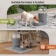 JUNSPOW 4L Cat Drinker with Stainless Steel Bowl, Automatic Feeding Gravity Pet Water Dispenser for Dogs, Large Drinking Bottles Bowls for Cats/Dogs - White JUNSPOW 4L Cat Drinker with Stainless Steel Bowl, Automatic Feeding Gravity Pet Water Dispenser for Dogs, Large Drinking Bottles Bowls for Cats/Dogs - White