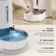 JUNSPOW 4L Cat Drinker with Stainless Steel Bowl, Automatic Feeding Gravity Pet Water Dispenser for Dogs, Large Drinking Bottles Bowls for Cats/Dogs - White JUNSPOW 4L Cat Drinker with Stainless Steel Bowl, Automatic Feeding Gravity Pet Water Dispenser for Dogs, Large Drinking Bottles Bowls for Cats/Dogs - White