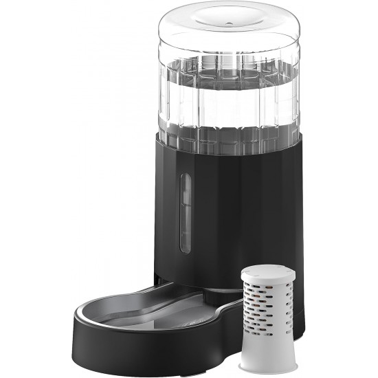 JUNSPOW 4L Cat Drinker with Stainless Steel Bowl, Automatic Feeding Gravity Pet Water Dispenser for Dogs, Large Drinking Bottles Bowls for Cats/Dogs - White JUNSPOW 4L Cat Drinker with Stainless Steel Bowl, Automatic Feeding Gravity Pet Water Dispenser for Dogs, Large Drinking Bottles Bowls for Cats/Dogs - White
