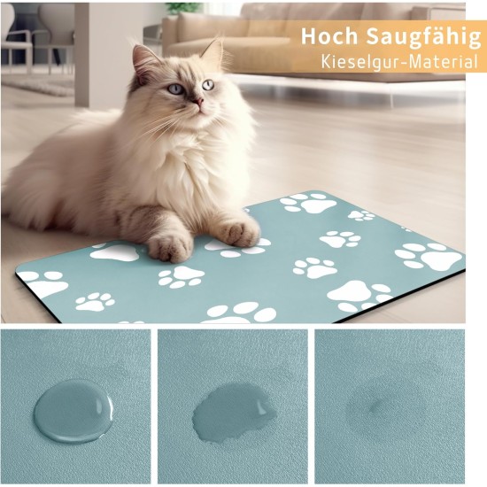 JanYoo Bowl Mat, Cat Feeding Bowl Mat, 50 x 35 cm, Waterproof Pet Feeding Mats, Non-Slip Mat, Cat Bowl, Feeding Mat, Cat Food, Feeding Bowl Mat (Grey) JanYoo Bowl Mat, Cat Feeding Bowl Mat, 50 x 35 cm, Waterproof Pet Feeding Mats, Non-Slip Mat, Cat Bowl, Feeding Mat, Cat Food, Feeding Bowl Mat (Grey)