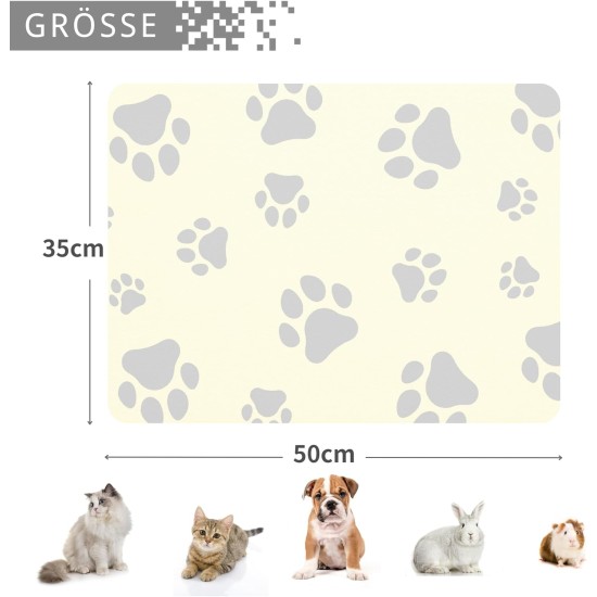 JanYoo Bowl Mat, Cat Feeding Bowl Mat, 50 x 35 cm, Waterproof Pet Feeding Mats, Non-Slip Mat, Cat Bowl, Feeding Mat, Cat Food, Feeding Bowl Mat (Grey) JanYoo Bowl Mat, Cat Feeding Bowl Mat, 50 x 35 cm, Waterproof Pet Feeding Mats, Non-Slip Mat, Cat Bowl, Feeding Mat, Cat Food, Feeding Bowl Mat (Grey)