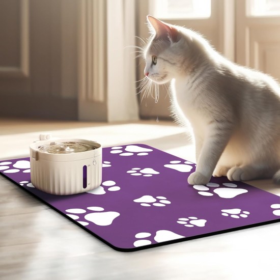 JanYoo Bowl Mat, Cat Feeding Bowl Mat, 50 x 35 cm, Waterproof Pet Feeding Mats, Non-Slip Mat, Cat Bowl, Feeding Mat, Cat Food, Feeding Bowl Mat (Grey) JanYoo Bowl Mat, Cat Feeding Bowl Mat, 50 x 35 cm, Waterproof Pet Feeding Mats, Non-Slip Mat, Cat Bowl, Feeding Mat, Cat Food, Feeding Bowl Mat (Grey)