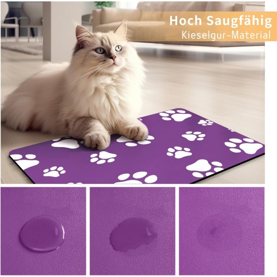 JanYoo Bowl Mat, Cat Feeding Bowl Mat, 50 x 35 cm, Waterproof Pet Feeding Mats, Non-Slip Mat, Cat Bowl, Feeding Mat, Cat Food, Feeding Bowl Mat (Grey) JanYoo Bowl Mat, Cat Feeding Bowl Mat, 50 x 35 cm, Waterproof Pet Feeding Mats, Non-Slip Mat, Cat Bowl, Feeding Mat, Cat Food, Feeding Bowl Mat (Grey)