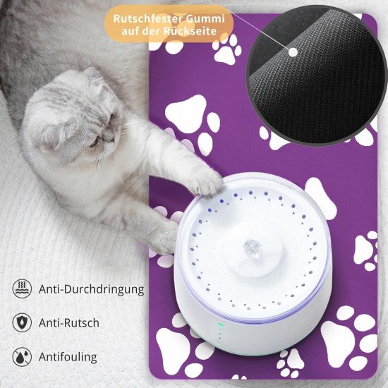 JanYoo Bowl Mat, Cat Feeding Bowl Mat, 50 x 35 cm, Waterproof Pet Feeding Mats, Non-Slip Mat, Cat Bowl, Feeding Mat, Cat Food, Feeding Bowl Mat (Grey) JanYoo Bowl Mat, Cat Feeding Bowl Mat, 50 x 35 cm, Waterproof Pet Feeding Mats, Non-Slip Mat, Cat Bowl, Feeding Mat, Cat Food, Feeding Bowl Mat (Grey)
