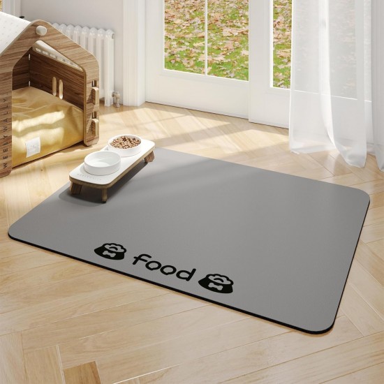 JanYoo Cat Litter Mat, 50 x 35 cm, PVC Waterproof Cat Mat, Cat Litter Tray with Non-Slip, Cat Head, Dark Grey (Food) JanYoo Cat Litter Mat, 50 x 35 cm, PVC Waterproof Cat Mat, Cat Litter Tray with Non-Slip, Cat Head, Dark Grey (Food)
