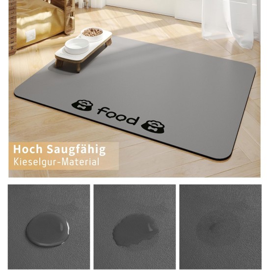 JanYoo Cat Litter Mat, 50 x 35 cm, PVC Waterproof Cat Mat, Cat Litter Tray with Non-Slip, Cat Head, Dark Grey (Food) JanYoo Cat Litter Mat, 50 x 35 cm, PVC Waterproof Cat Mat, Cat Litter Tray with Non-Slip, Cat Head, Dark Grey (Food)
