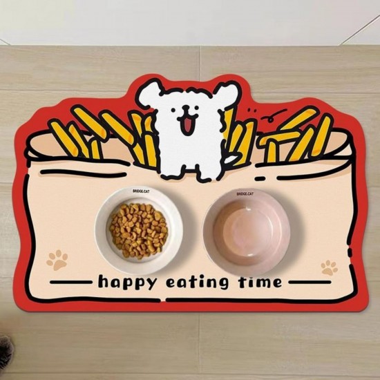 JanYoo Feeding Mat for Dogs and Cats 60 x 40 cm Large Feeding Bowl Mat Non-Slip Absorbent Cat Bowl Feeding Mat for Dogs and Cats JanYoo Feeding Mat for Dogs and Cats 60 x 40 cm Large Feeding Bowl Mat Non-Slip Absorbent Cat Bowl Feeding Mat for Dogs and Cats