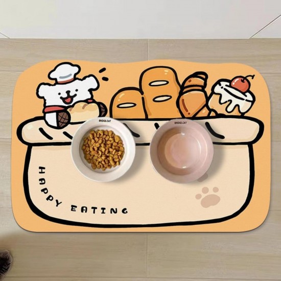JanYoo Feeding Mat for Dogs and Cats 60 x 40 cm Large Feeding Bowl Mat Non-Slip Absorbent Cat Bowl Feeding Mat for Dogs and Cats JanYoo Feeding Mat for Dogs and Cats 60 x 40 cm Large Feeding Bowl Mat Non-Slip Absorbent Cat Bowl Feeding Mat for Dogs and Cats