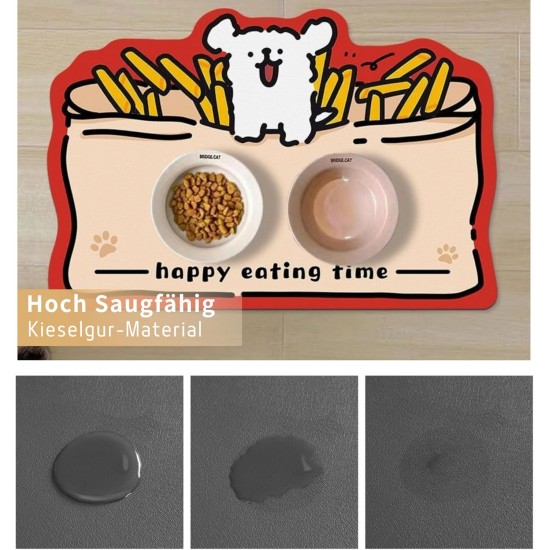 JanYoo Feeding Mat for Dogs and Cats 60 x 40 cm Large Feeding Bowl Mat Non-Slip Absorbent Cat Bowl Feeding Mat for Dogs and Cats JanYoo Feeding Mat for Dogs and Cats 60 x 40 cm Large Feeding Bowl Mat Non-Slip Absorbent Cat Bowl Feeding Mat for Dogs and Cats