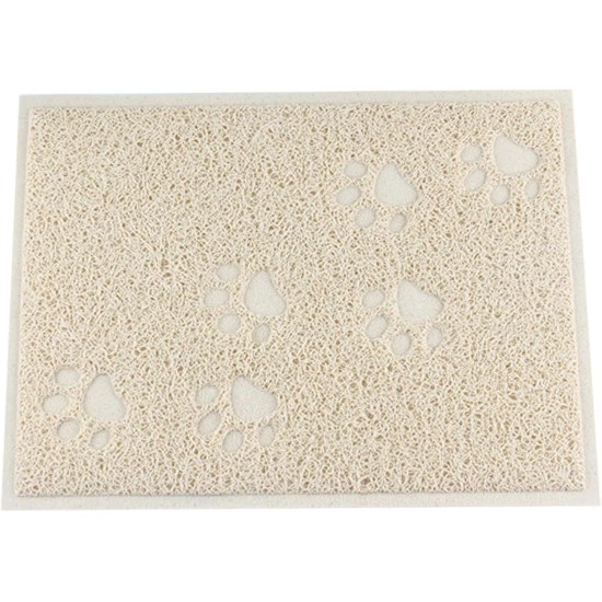 KINGCOO Cat Litter Mat, Waterproof Cat Litter Box, Throw Mat, Catcher, Trapper Table, Food Mat for Dogs, Cats, PVC, 30 x 40 cm (Beige) KINGCOO Cat Litter Mat, Waterproof Cat Litter Box, Throw Mat, Catcher, Trapper Table, Food Mat for Dogs, Cats, PVC, 30 x 40 cm (Beige)