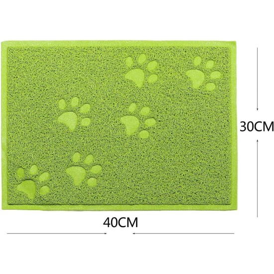KINGCOO Cat Litter Mat, Waterproof Cat Litter Box, Throw Mat, Catcher, Trapper Table, Food Mat for Dogs, Cats, PVC, 30 x 40 cm (Beige) KINGCOO Cat Litter Mat, Waterproof Cat Litter Box, Throw Mat, Catcher, Trapper Table, Food Mat for Dogs, Cats, PVC, 30 x 40 cm (Beige)