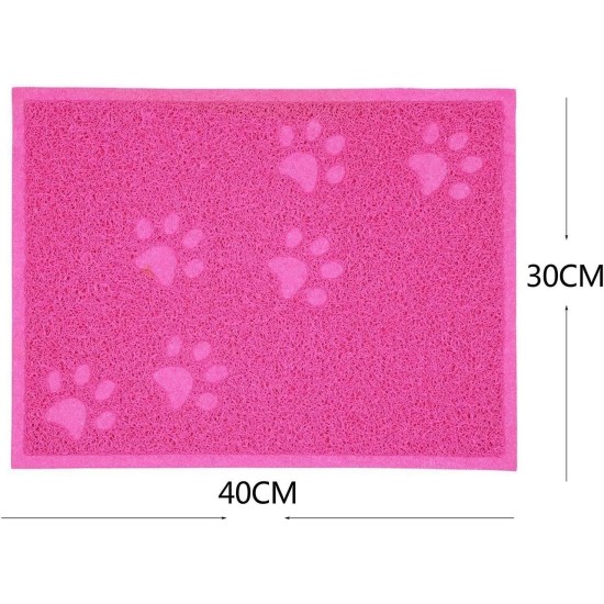 KINGCOO Cat Litter Mat, Waterproof Cat Litter Box, Throw Mat, Catcher, Trapper Table, Food Mat for Dogs, Cats, PVC, 30 x 40 cm (Beige) KINGCOO Cat Litter Mat, Waterproof Cat Litter Box, Throw Mat, Catcher, Trapper Table, Food Mat for Dogs, Cats, PVC, 30 x 40 cm (Beige)