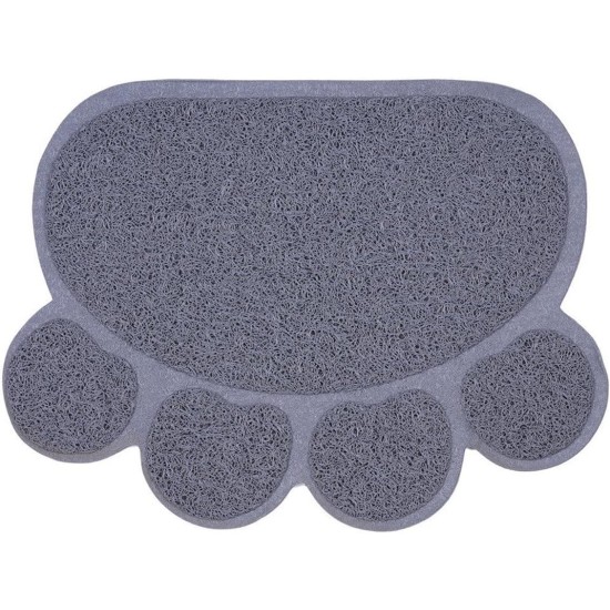 KINGCOO Dog Mat Pad, Cat Litter Tray Mattress, Pet Place Mat, Table Mat for Dogs and Cats, 30 x 40 cm, Small Elastic PVC Paw Design (Grey) KINGCOO Dog Mat Pad, Cat Litter Tray Mattress, Pet Place Mat, Table Mat for Dogs and Cats, 30 x 40 cm, Small Elastic PVC Paw Design (Grey)