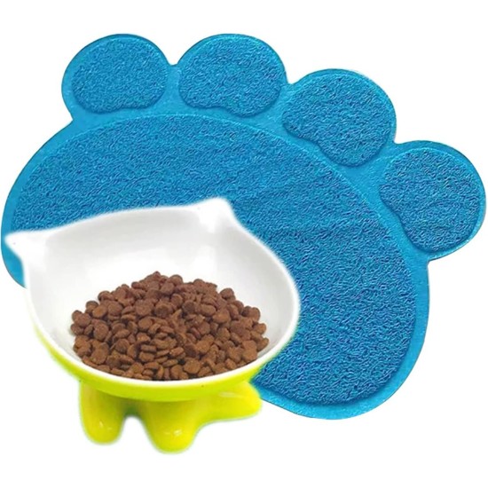 KINGCOO Dog Mat Pad, Cat Litter Tray Mattress, Pet Place Mat, Table Mat for Dogs and Cats, 30 x 40 cm, Small Elastic PVC Paw Design (Grey) KINGCOO Dog Mat Pad, Cat Litter Tray Mattress, Pet Place Mat, Table Mat for Dogs and Cats, 30 x 40 cm, Small Elastic PVC Paw Design (Grey)