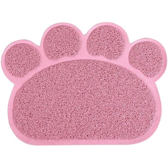 KINGCOO Dog Mat Pad, Cat Litter Tray Mattress, Pet Place Mat, Table Mat for Dogs and Cats, 30 x 40 cm, Small Elastic PVC Paw Design (Grey) KINGCOO Dog Mat Pad, Cat Litter Tray Mattress, Pet Place Mat, Table Mat for Dogs and Cats, 30 x 40 cm, Small Elastic PVC Paw Design (Grey)