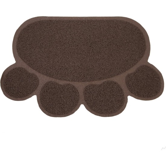 KINGCOO Dog Mat Pad, Cat Litter Tray Mattress, Pet Place Mat, Table Mat for Dogs and Cats, 30 x 40 cm, Small Elastic PVC Paw Design (Grey) KINGCOO Dog Mat Pad, Cat Litter Tray Mattress, Pet Place Mat, Table Mat for Dogs and Cats, 30 x 40 cm, Small Elastic PVC Paw Design (Grey)