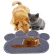KINGCOO Dog Mat Pad, Cat Litter Tray Mattress, Pet Place Mat, Table Mat for Dogs and Cats, 30 x 40 cm, Small Elastic PVC Paw Design (Grey) KINGCOO Dog Mat Pad, Cat Litter Tray Mattress, Pet Place Mat, Table Mat for Dogs and Cats, 30 x 40 cm, Small Elastic PVC Paw Design (Grey)