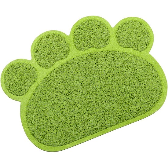 KINGCOO Dog Mat Pad, Cat Litter Tray Mattress, Pet Place Mat, Table Mat for Dogs and Cats, 30 x 40 cm, Small Elastic PVC Paw Design (Grey) KINGCOO Dog Mat Pad, Cat Litter Tray Mattress, Pet Place Mat, Table Mat for Dogs and Cats, 30 x 40 cm, Small Elastic PVC Paw Design (Grey)