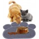 KINGCOO Dog Mat Pad, Cat Litter Tray Mattress, Pet Place Mat, Table Mat for Dogs and Cats, 30 x 40 cm, Small Elastic PVC Paw Design (Red) KINGCOO Dog Mat Pad, Cat Litter Tray Mattress, Pet Place Mat, Table Mat for Dogs and Cats, 30 x 40 cm, Small Elastic PVC Paw Design (Red)