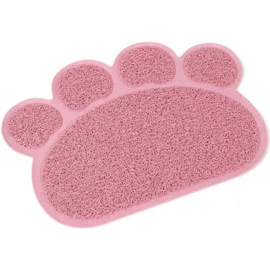 KINGCOO Dog Mat Pad, Cat Litter Tray Mattress, Pet Place Mat, Table Mat for Dogs and Cats, 30 x 40 cm, Small Elastic PVC Paw Design (Red) KINGCOO Dog Mat Pad, Cat Litter Tray Mattress, Pet Place Mat, Table Mat for Dogs and Cats, 30 x 40 cm, Small Elastic PVC Paw Design (Red)