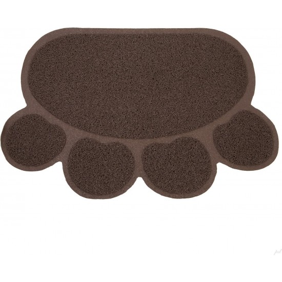 KINGCOO Dog Mat Pad, Cat Litter Tray Mattress, Pet Place Mat, Table Mat for Dogs and Cats, 30 x 40 cm, Small Elastic PVC Paw Design (Red) KINGCOO Dog Mat Pad, Cat Litter Tray Mattress, Pet Place Mat, Table Mat for Dogs and Cats, 30 x 40 cm, Small Elastic PVC Paw Design (Red)