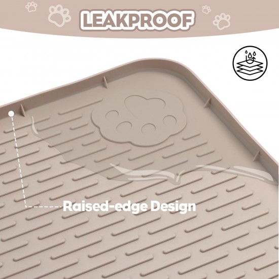 Kalolary Extra Large Cat Litter Mat - Cat Bowl Silicone Litter Mat for Litter Control, Soft for Cat Paws, Waterproof & Easy to Clean (Grey, 130 x 65 cm) Kalolary Extra Large Cat Litter Mat - Cat Bowl Silicone Litter Mat for Litter Control, Soft for Cat Paws, Waterproof & Easy to Clean (Grey, 130 x 65 cm)