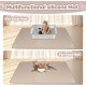 Kalolary Extra Large Cat Litter Mat - Cat Bowl Silicone Litter Mat for Litter Control, Soft for Cat Paws, Waterproof & Easy to Clean (Grey, 130 x 65 cm) Kalolary Extra Large Cat Litter Mat - Cat Bowl Silicone Litter Mat for Litter Control, Soft for Cat Paws, Waterproof & Easy to Clean (Grey, 130 x 65 cm)