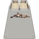 Kalolary Extra Large Cat Litter Mat - Cat Bowl Silicone Litter Mat for Litter Control, Soft for Cat Paws, Waterproof & Easy to Clean (Grey, 130 x 65 cm) Kalolary Extra Large Cat Litter Mat - Cat Bowl Silicone Litter Mat for Litter Control, Soft for Cat Paws, Waterproof & Easy to Clean (Grey, 130 x 65 cm)