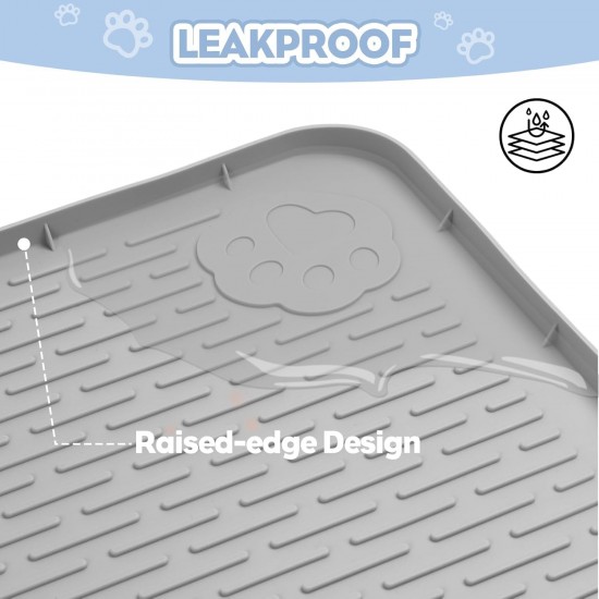 Kalolary Extra Large Cat Litter Mat - Cat Bowl Silicone Litter Mat for Litter Control, Soft for Cat Paws, Waterproof & Easy to Clean (Grey, 130 x 65 cm) Kalolary Extra Large Cat Litter Mat - Cat Bowl Silicone Litter Mat for Litter Control, Soft for Cat Paws, Waterproof & Easy to Clean (Grey, 130 x 65 cm)