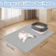 Kalolary Extra Large Cat Litter Mat - Cat Bowl Silicone Litter Mat for Litter Control, Soft for Cat Paws, Waterproof & Easy to Clean (Grey, 130 x 65 cm) Kalolary Extra Large Cat Litter Mat - Cat Bowl Silicone Litter Mat for Litter Control, Soft for Cat Paws, Waterproof & Easy to Clean (Grey, 130 x 65 cm)