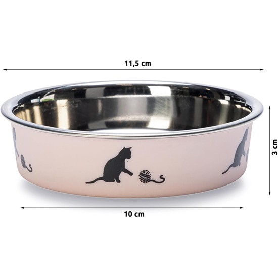 Karlie Cat Bowl Bella, 160 ml, Diameter-10 cm, Light Pink Karlie Cat Bowl Bella, 160 ml, Diameter-10 cm, Light Pink