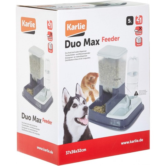 Karlie Food and water dispenser Duo Max, 5 liters Karlie Food and water dispenser Duo Max, 5 liters
