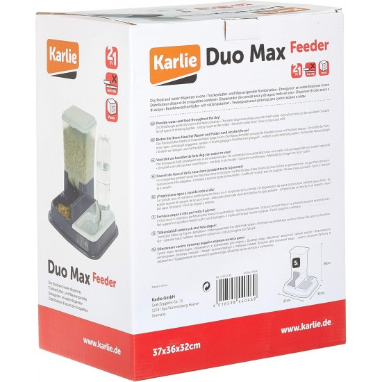 Karlie Food and water dispenser Duo Max, 5 liters Karlie Food and water dispenser Duo Max, 5 liters