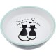 Karlie Hand Painted 2 Cats Cartoon First Class Pottery Cat Dish, 16 cm/ 200 ml Karlie Hand Painted 2 Cats Cartoon First Class Pottery Cat Dish, 16 cm/ 200 ml