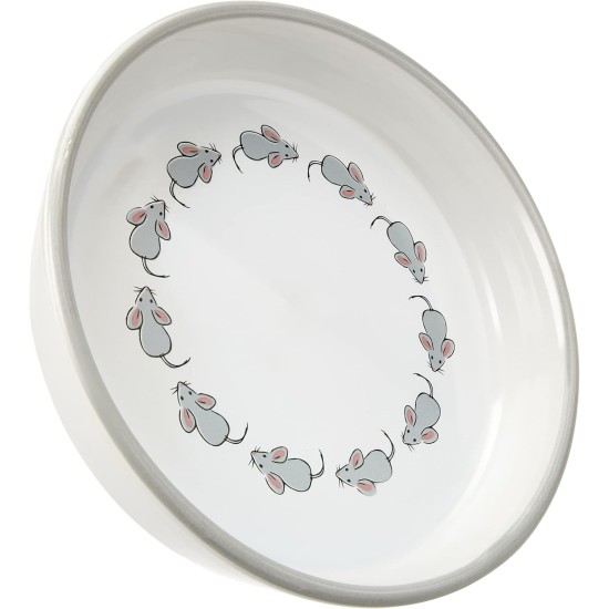 Karlie Hand Painted 2 Cats Cartoon First Class Pottery Cat Dish, 16 cm/ 200 ml Karlie Hand Painted 2 Cats Cartoon First Class Pottery Cat Dish, 16 cm/ 200 ml