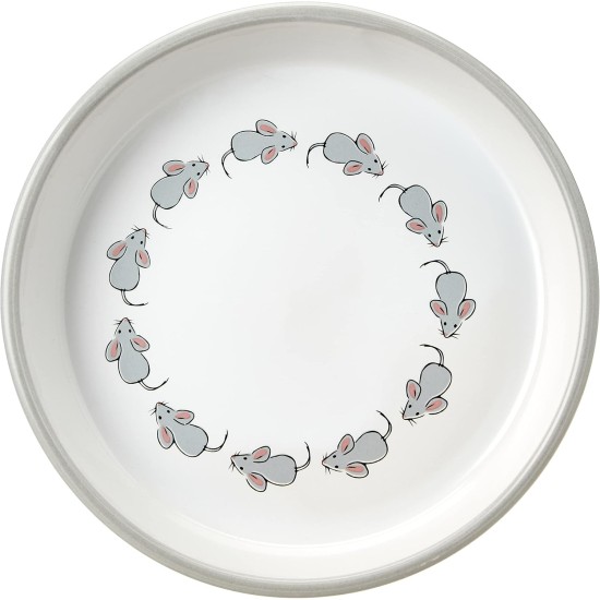 Karlie Hand Painted 2 Cats Cartoon First Class Pottery Cat Dish, 16 cm/ 200 ml Karlie Hand Painted 2 Cats Cartoon First Class Pottery Cat Dish, 16 cm/ 200 ml