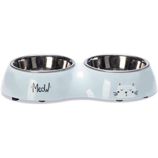 Karlie Rana Cat Bowl Dinner Set 2 Light Blue 522654 400 ml Karlie Rana Cat Bowl Dinner Set 2 Light Blue 522654 400 ml