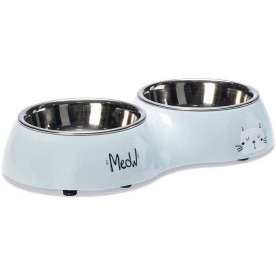 Karlie Rana Cat Bowl Dinner Set 2 Light Blue 522654 400 ml Karlie Rana Cat Bowl Dinner Set 2 Light Blue 522654 400 ml