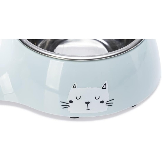 Karlie Rana Cat Bowl Dinner Set 2 Light Blue 522654 400 ml Karlie Rana Cat Bowl Dinner Set 2 Light Blue 522654 400 ml