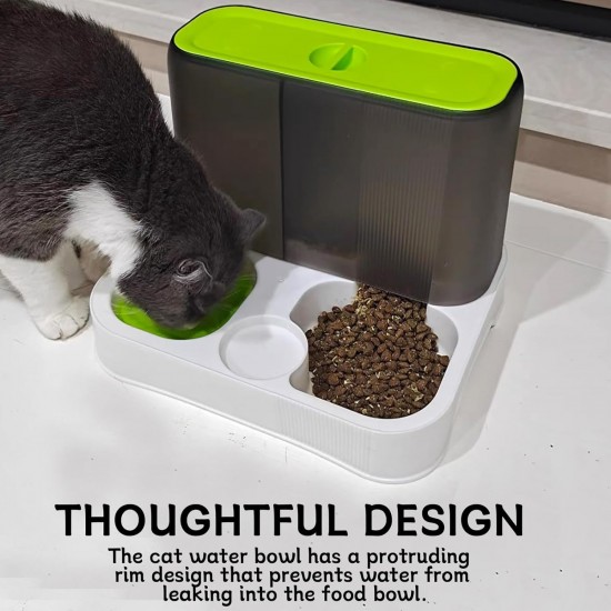 Kathson Automatic Cat Food and Water Dispenser with Large Capacity, All-in-One Gravity Feeder for Small Dogs, Puppies, Cats, Pets (White) Kathson Automatic Cat Food and Water Dispenser with Large Capacity, All-in-One Gravity Feeder for Small Dogs, Puppies, Cats, Pets (White)