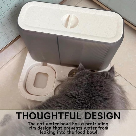 Kathson Automatic Cat Food and Water Dispenser with Large Capacity, All-in-One Gravity Feeder for Small Dogs, Puppies, Cats, Pets (White) Kathson Automatic Cat Food and Water Dispenser with Large Capacity, All-in-One Gravity Feeder for Small Dogs, Puppies, Cats, Pets (White)