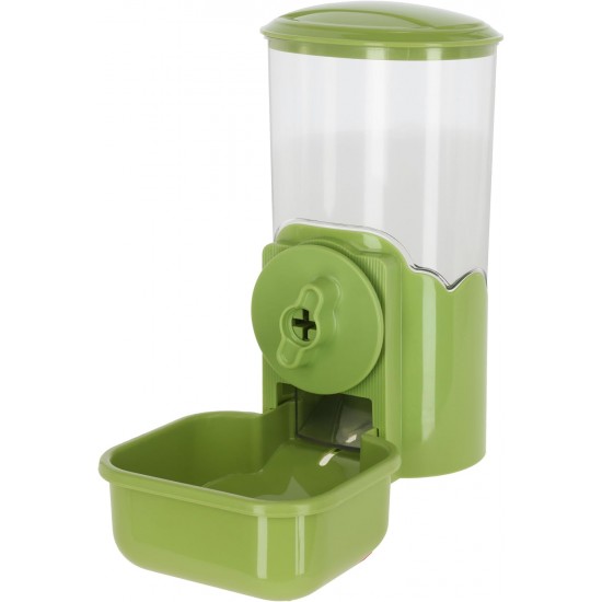 Kerbl Pet Feeder 1000 ml, for Rabbits and Small Animals, Grid Attachment, Automatic Slipping, Robust, Green, Transparent, 11 x 20 x 20 cm Kerbl Pet Feeder 1000 ml, for Rabbits and Small Animals, Grid Attachment, Automatic Slipping, Robust, Green, Transparent, 11 x 20 x 20 cm