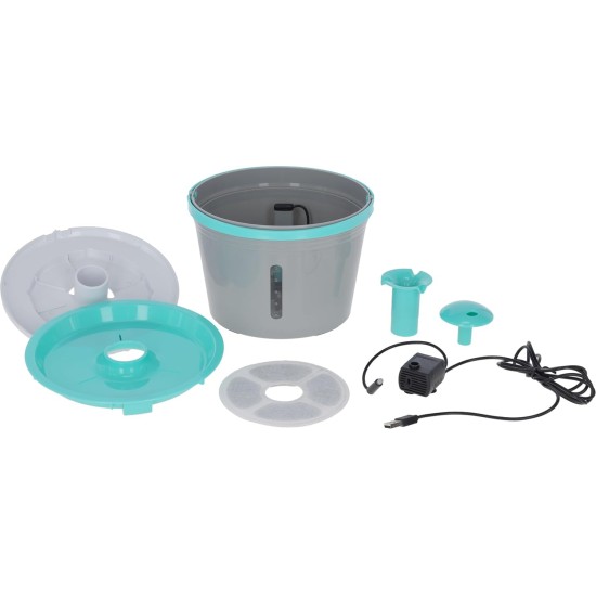 Kerbl Pet Pet Fountain 1.6 Litre Grey/Blue Kerbl Pet Pet Fountain 1.6 Litre Grey/Blue