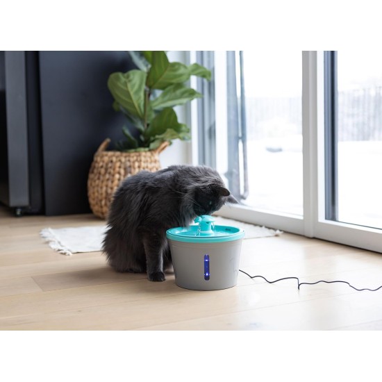 Kerbl Pet Pet Fountain 1.6 Litre Grey/Blue Kerbl Pet Pet Fountain 1.6 Litre Grey/Blue