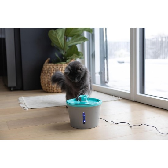 Kerbl Pet Pet Fountain 1.6 Litre Grey/Blue Kerbl Pet Pet Fountain 1.6 Litre Grey/Blue