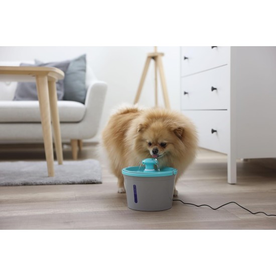 Kerbl Pet Pet Fountain 1.6 Litre Grey/Blue Kerbl Pet Pet Fountain 1.6 Litre Grey/Blue