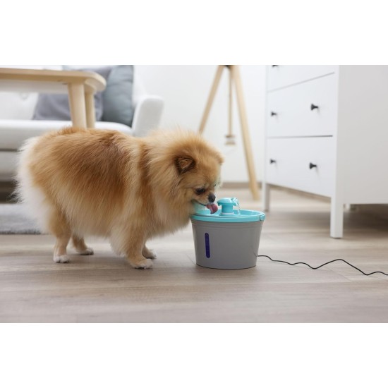 Kerbl Pet Pet Fountain 1.6 Litre Grey/Blue Kerbl Pet Pet Fountain 1.6 Litre Grey/Blue